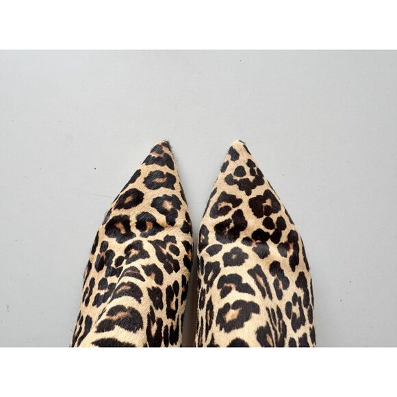 ZARA Leopard Print Calf Hair Leather Block Heel Chelsea Ankle Boots, Size 37 - Picture 5 of 15